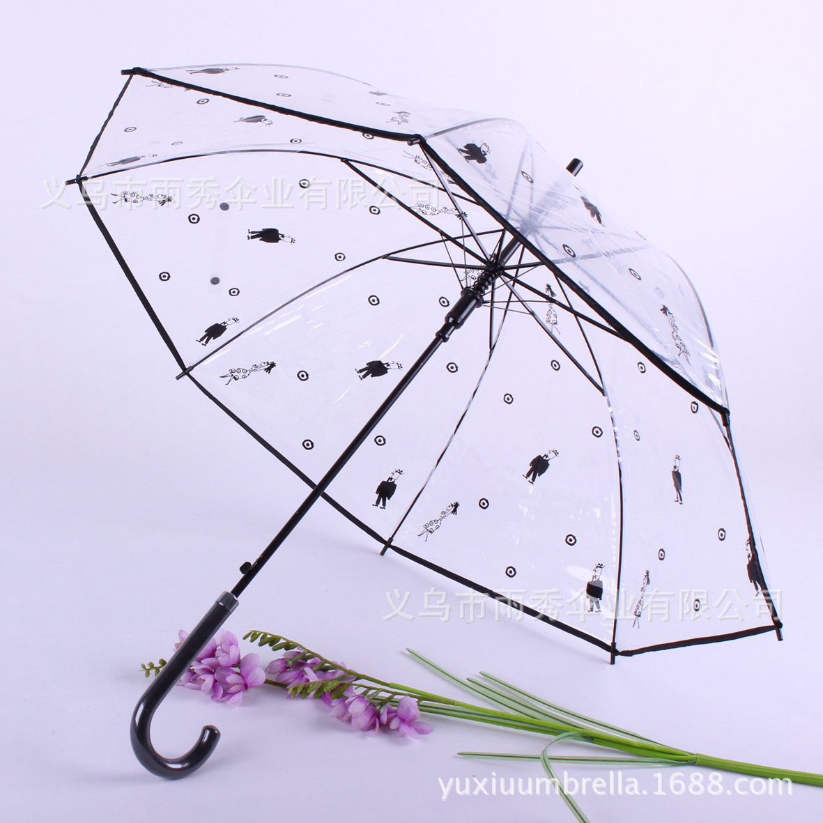 雨秀 通明伞包边 EVA 环保伞 出口韩国