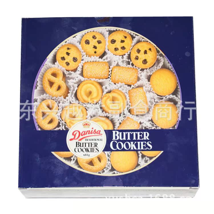 越南进口特产饼干danisa丹麦皇冠奶油曲奇饼干681克盒6盒一箱