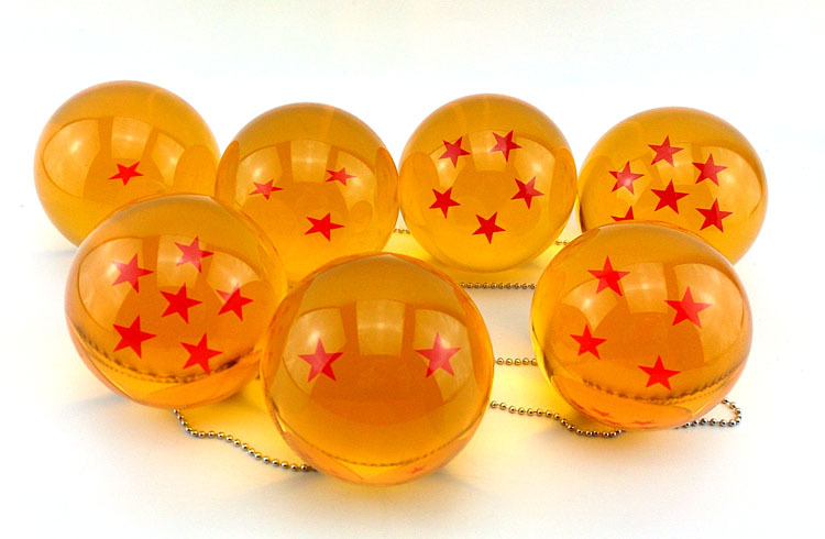 孙悟空七龙珠球40mm金黄色半透明1~7星龙珠球 动漫周边批发