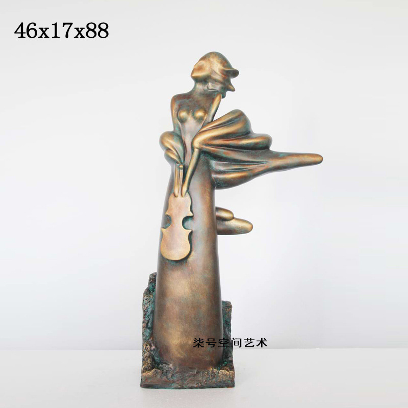【古典餐厅装饰雕塑抽象艺术品简约现代时尚人物桌面