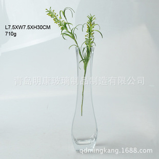 厂家直供 水培玻璃花瓶 玻璃养花插花器皿 吹制玻璃花瓶
