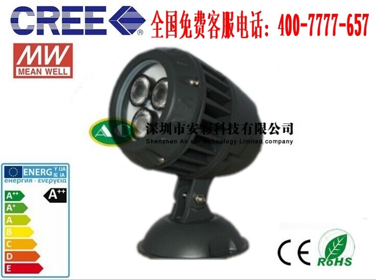 LED投光灯 大功率led3*1W 9W投光灯 3*3W LED投光灯 新款防水 高品质