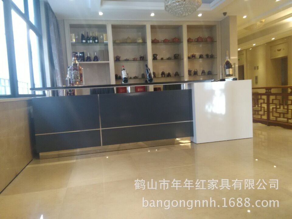 佛山特价烤漆接待 前台 简约吧台 /时尚迎宾台/ 收银台批发 办公家具