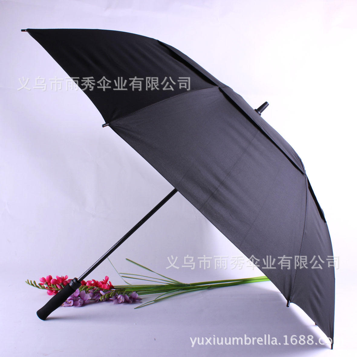 雨秀 假两层高尔夫全纤维直杆伞