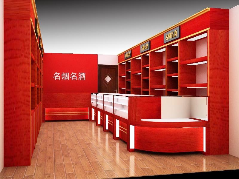 酒柜台制作 红酒展柜 香烟展示柜东莞 烟酒展示玻璃货架 免费设计