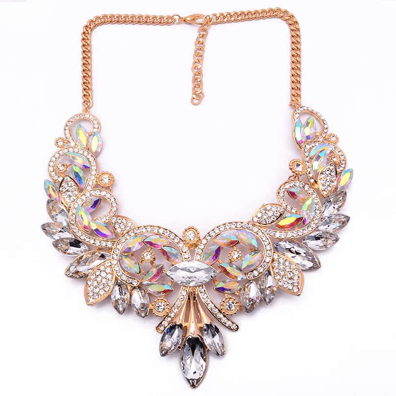 Occident alloy flowers necklace ( color ) NHJQ2518