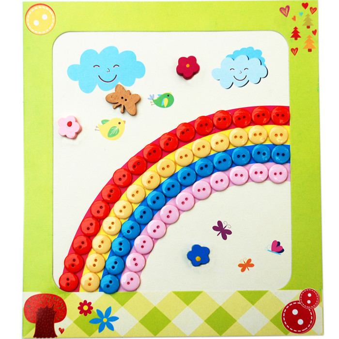 儿童纽扣画 手工制作扣子画 幼儿园手工diy粘贴画材料包