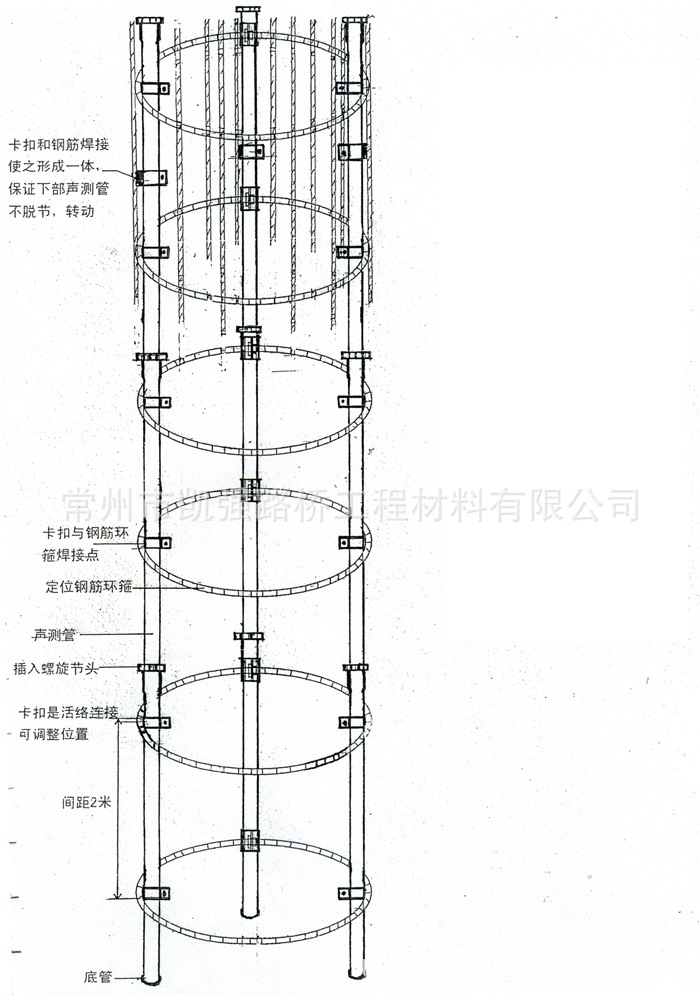 在钢筋笼为半笼时安装工艺