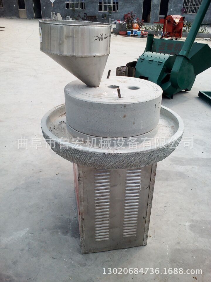 砂岩电动石磨机 纯天然绿砂岩电动石磨豆浆机