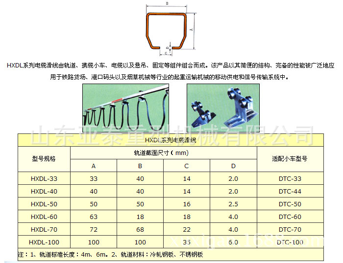 滑触线标准长度:4m,6m       2.滑触线极数:3-16极   3.