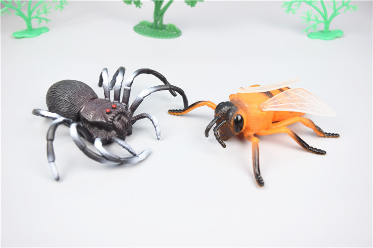 儿童益智玩具仿真昆虫模型 塑胶昆虫玩具 袋装螳螂蜘蛛模型玩具
