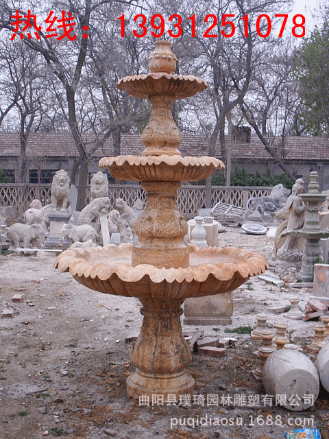 加工定做石雕喷泉 铸铜 玻璃钢 景观雕塑等工艺品