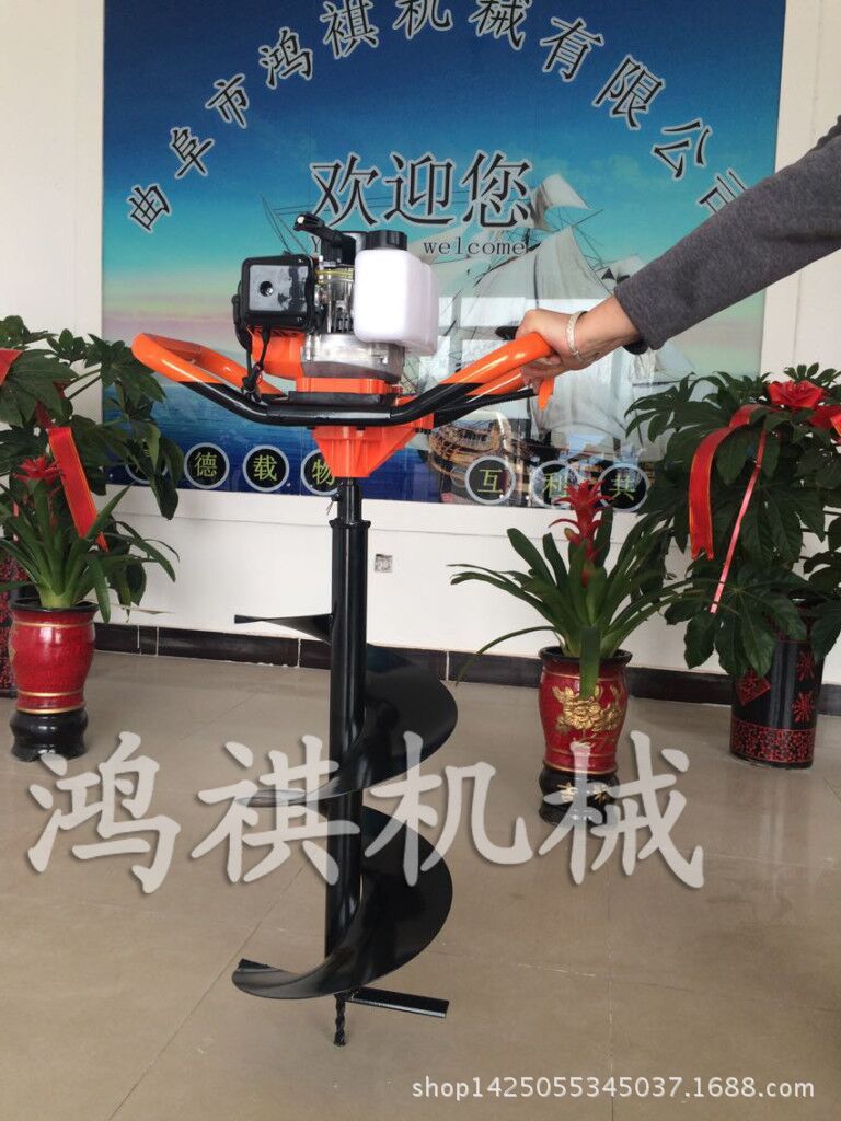 厂家直销农用大型挖坑机,汽油种植挖坑机