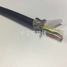 日本進口鐵氟龍多芯雙絞 高速運轉柔性拖鏈屏蔽線10芯24AWG機器人