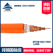 三電盛塔 銅芯軋紋銅護套柔性無極礦物質防火電纜 BTTVW 1*300