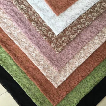 供應錦棉蕾絲面料 滿幅150cm質感現貨蕾絲布 帶股線優質服裝布料