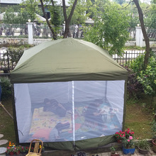 陽台防蚊涼棚沙灘帳篷釣魚帳篷燒烤遮陽涼棚8人10人雨棚天幕帳篷