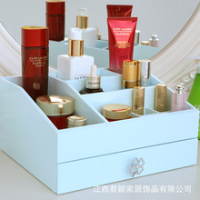 抽屜式化妝品收納盒木質首飾盒創意個性卧室桌面耳飾項鏈收納訂制
