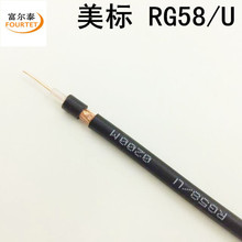 工廠供應 RG58美標軍工同軸線 RG58同軸電纜 50歐姆饋線 足200米