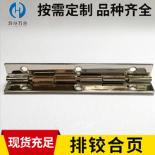 批發長排有孔鋼琴鐵皮排鉸合頁 廚門木盒長排不銹鋼鉸鏈合頁