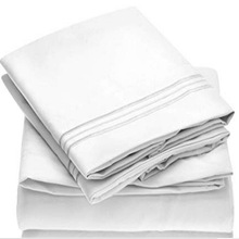 維歐 亞馬遜ebay跨境 外貿 四件套綉花純色床品bedsheets