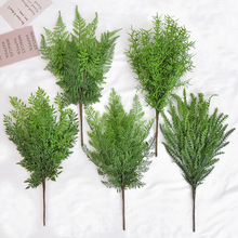 仿真天門冬綠植婚慶森系手感軟膠蕨草類園林工程造景天門冬仿真草