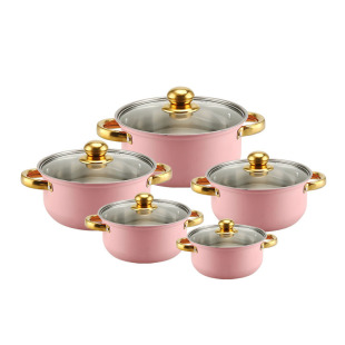 羳NӺPb10Pcs Metal Cookware pot set