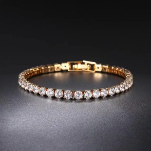 19CM electroplated gold 3MM zircon bracelet Ȼʯl