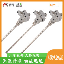 定做鎧裝熱電偶PT100熱電阻K型防爆耐磨不銹鋼WRN-130/230