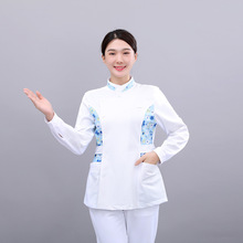 現貨護士服分體套裝工作服長袖短袖醫生服月嫂美容院醫院印花制服