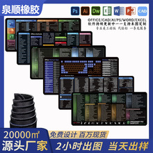 外語新款英文鼠標墊定制大號跨境ip電腦辦公筆記本快捷鍵防滑桌墊