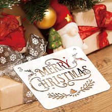 跨境merry Christmas輔助繪畫板 鏤空繪畫模板 DIY兒童手賬臨摹版