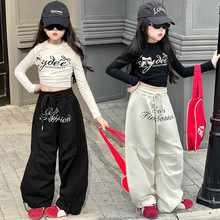 女童爵士舞街舞演出服時髦甜酷女孩舞蹈服jazz兒童練功褲子表演服