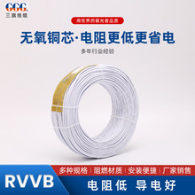 RVVB 銅芯護套扁形電線 電源線 插座連接線 GGG 三旗電線電纜