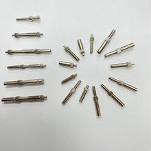 公母銅針2.4.3.6插針電源接頭公插針開槽插針銅針鍍金鍍鎳公母針