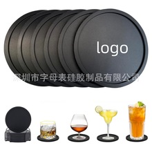 跨境熱銷圓形硅膠杯墊碗墊10cm現代簡約防滑茶杯墊隔熱墊現貨