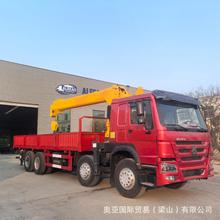 跨境供應非洲 HOWO 371馬力自卸車12輪隨車吊徐工直臂吊12噸-16噸