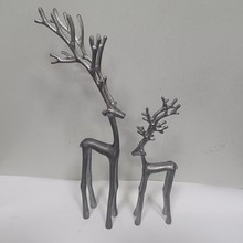 復古合金鹿擺件桌面飾品園藝裝飾鑄鐵帥氣趾高氣揚鹿