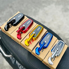 跨境熱銷摩托車電動車改裝CNC鋁合金后視鏡藍白玻反炫光后視鏡