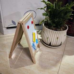 19X30A型黑白帶磁畫板兒童雙面畫板實木畫板小黑板