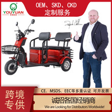 廠家批發新款老年人代步電動三輪車電瓶車拉貨載客家用車助殘車