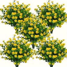 跨境爆款7叉仿真植物尤加利滿天星插花綠植茶花 亞馬遜戶外裝飾