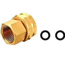 黃銅花園軟管螺紋3/4"GHT至1/2"NPT 接頭連接快速旋轉連接器適配