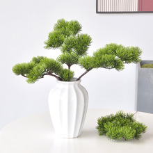 仿真美人松樹枝綠植造景迎客松樹枝微景觀假植物仿真美人松針綠植