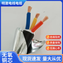 明澈電線KVVR22鎧裝國標無氧控制雙絞線信號電源線rvv22新能源線