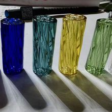 新款多色螺旋煙嘴彩色高硼硅玻璃工藝品雙色玻璃吸嘴煙具配件批發