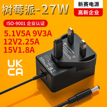 5.1v5a適配器12v2.5a/9v3a電源適用樹莓派Pi5代Type-C口27W適配器