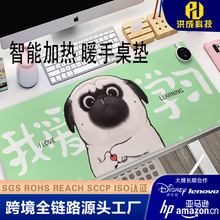 加熱桌墊大號桌上暖墊皮革鼠標墊發熱書寫暖桌墊鼠標墊防水耐臟