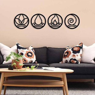 羳ԪؽٹˇƷMetal Four Elements wall art decor