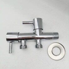 馬桶伴侶分水器 淋室龍頭三通一進二出角閥4分 分水閥接頭三角閥